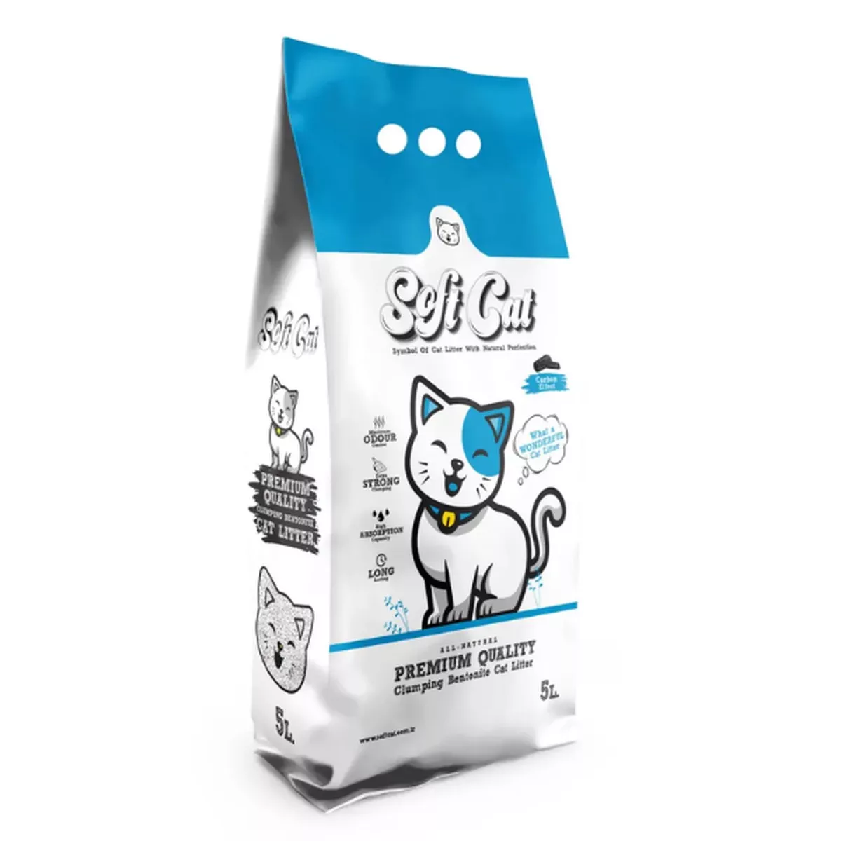 SOFT CAT LITTER WHITE CARBON 10L
