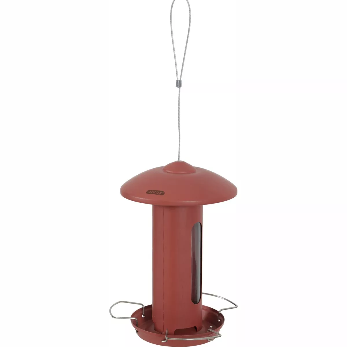 Solo Bird Feeder, Red Terra Metal