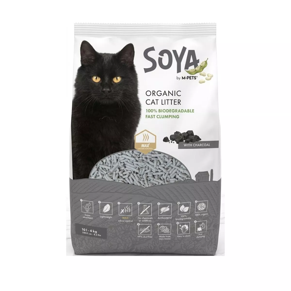 SOYA Cat Litter CHARCOAL - 4kg 10L