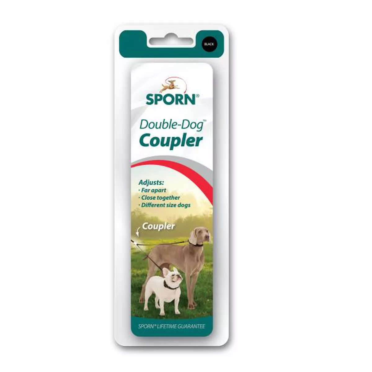 Sporn Double-Dog Dog Coupler, Black