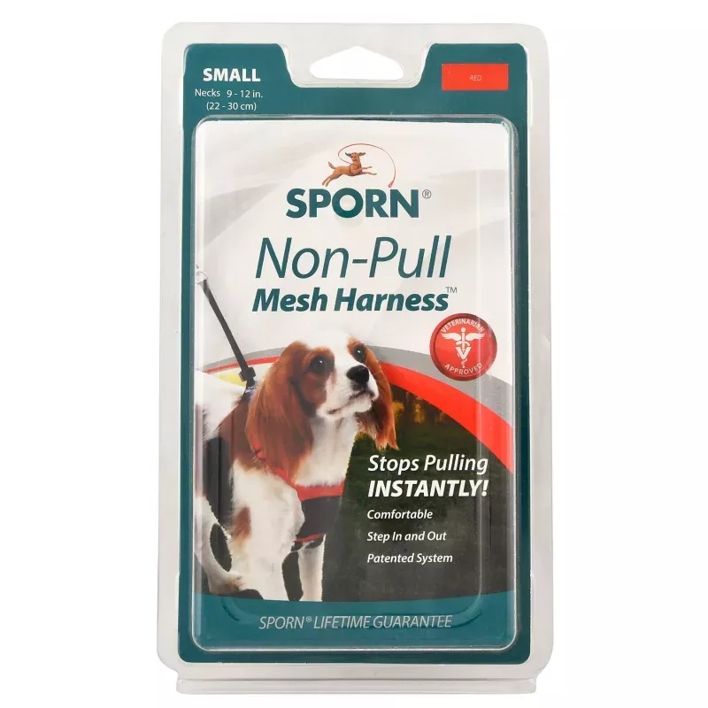 Sporn Non-Pulling Mesh Harness, Small Red