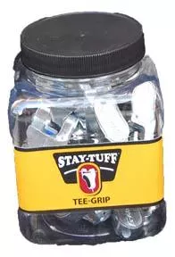 Stay-Tuff, Gripple Tee-Clip, 25/Jar
