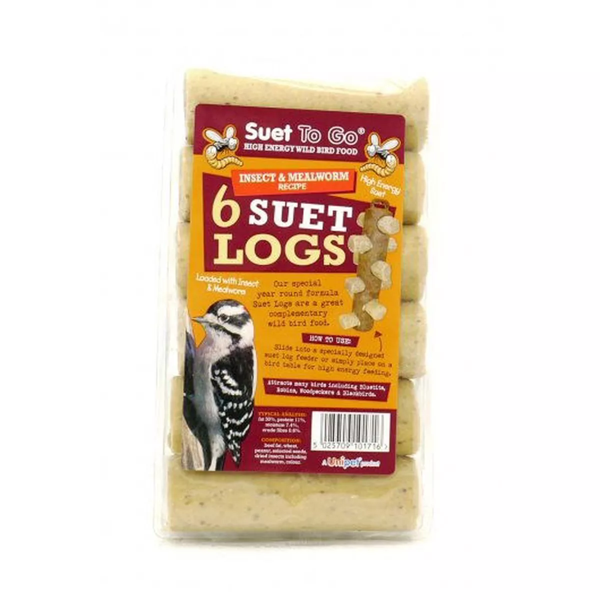 Suet To Go Insect Suet Logs 6 Pack