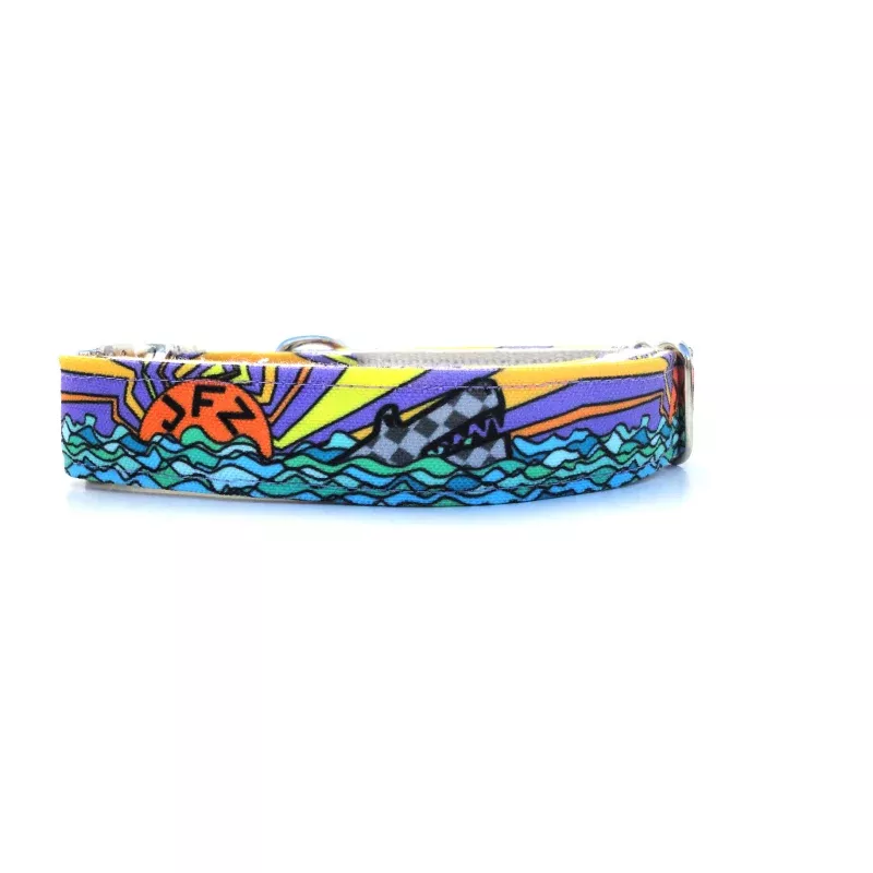 Sunrays & Waves Dog Collar {Purple}