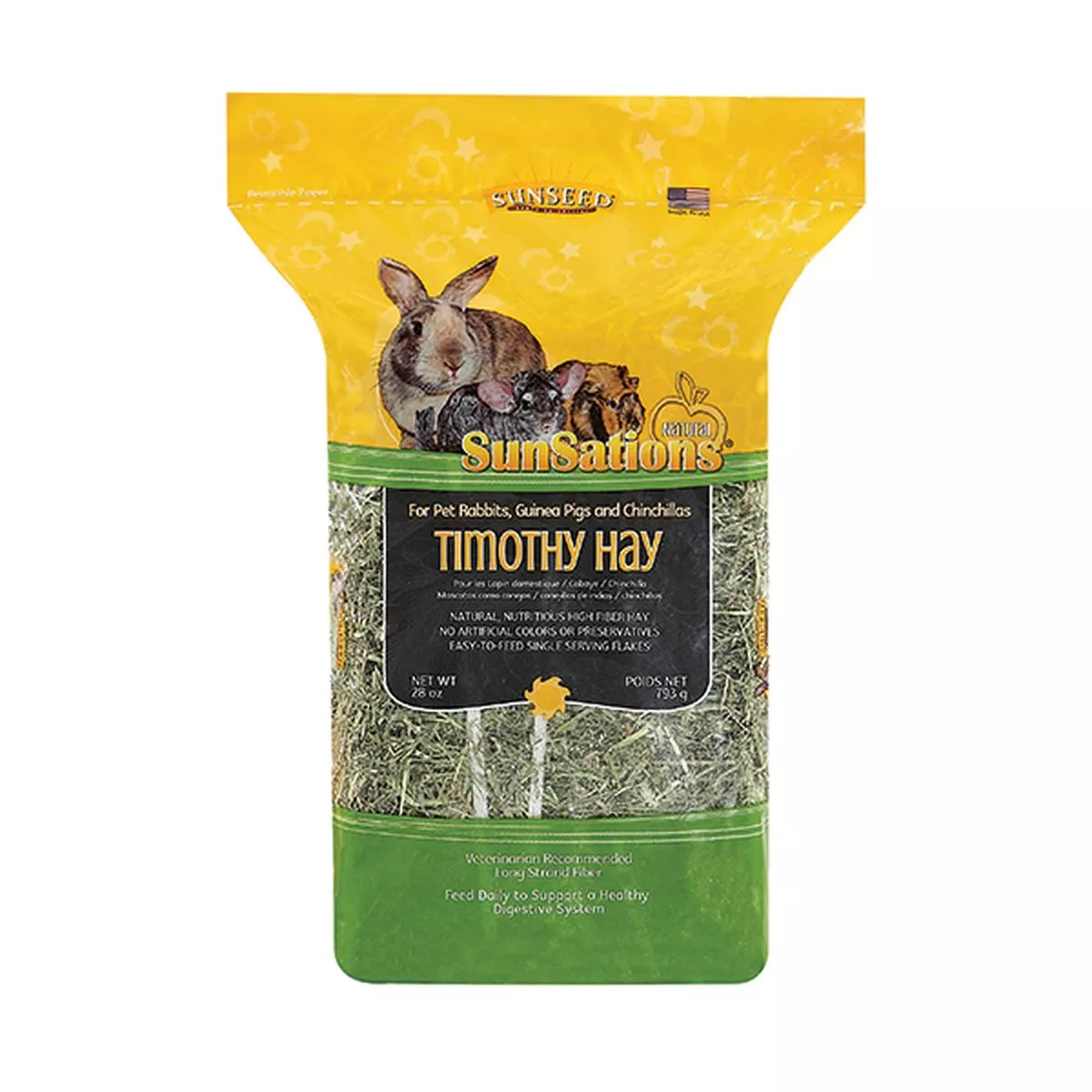 Sunseed SunSations Natural Timothy Hay – 28 oz
