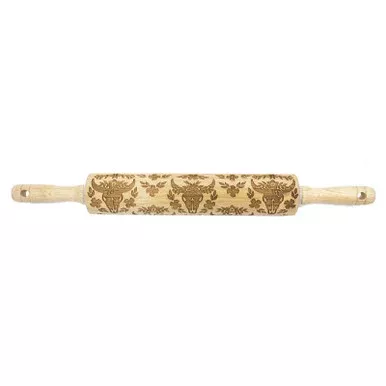 Sweet Rolling Pins Floral With Steer Head