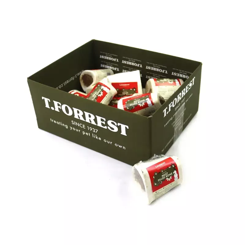 T Forrest Pre Pack Filled Bone 3in – Meat – 15’s