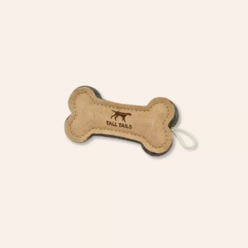 Tall Tails Natural Leather Bone Toy 6"