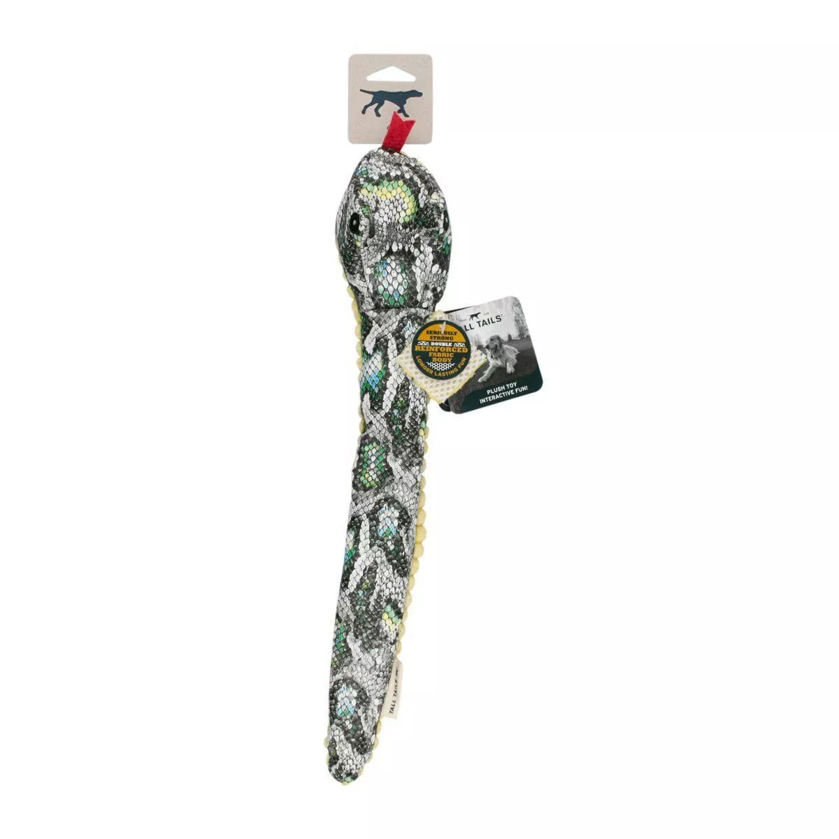 Tall Tails Stuffless Snake Squeaker Dog Toy