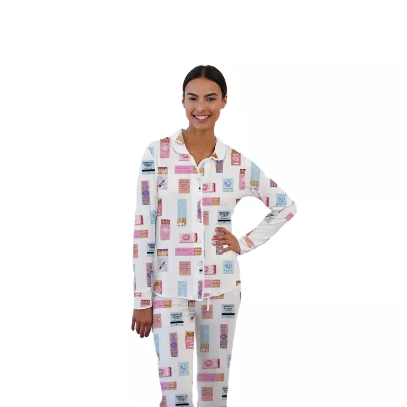 Taylor Swift Long Pajama Set White/Pink