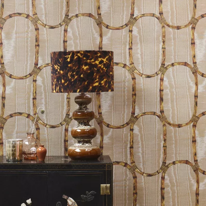 Tea Room in Camel - Wallpaper