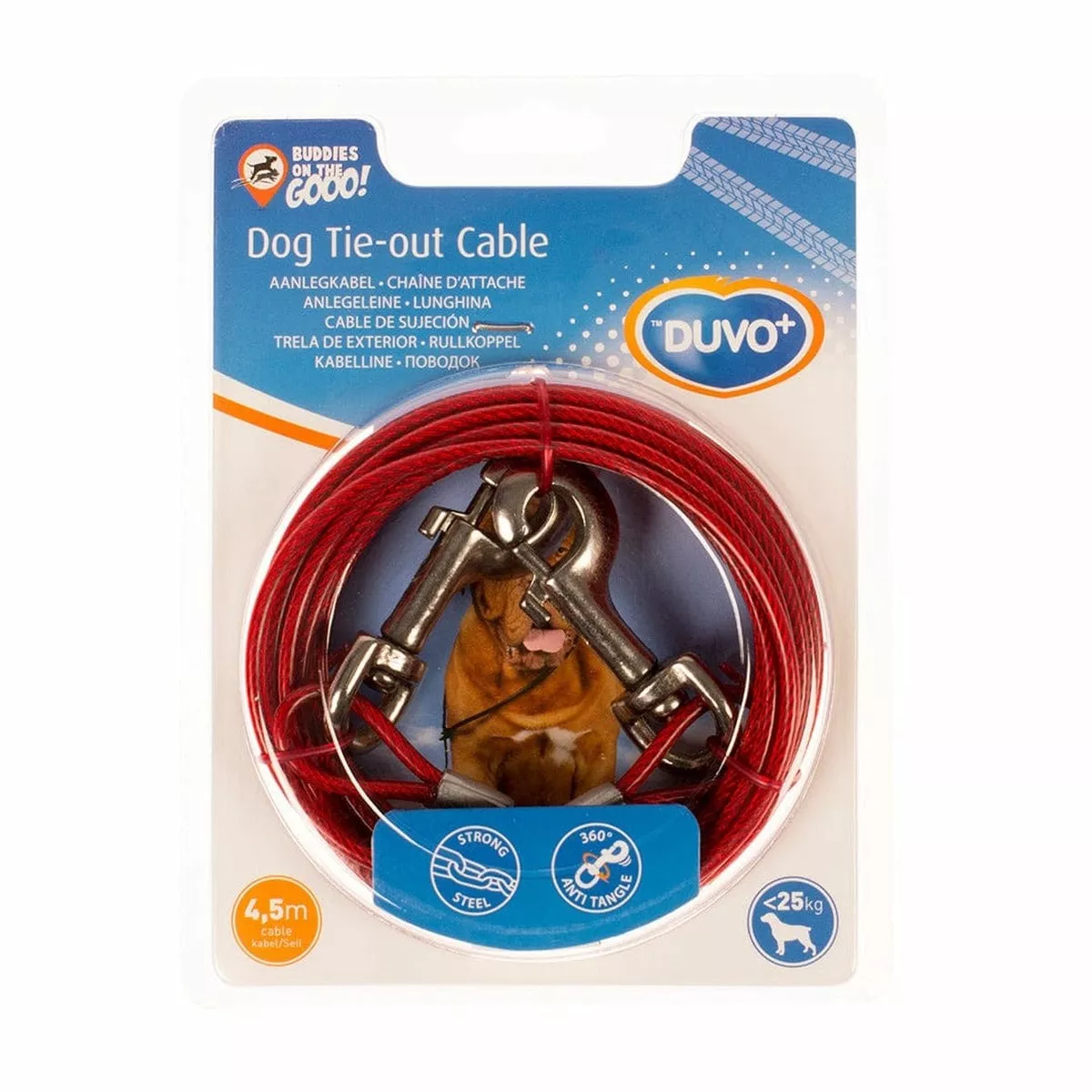 Tie Out Cable Lightweight 4,5m red