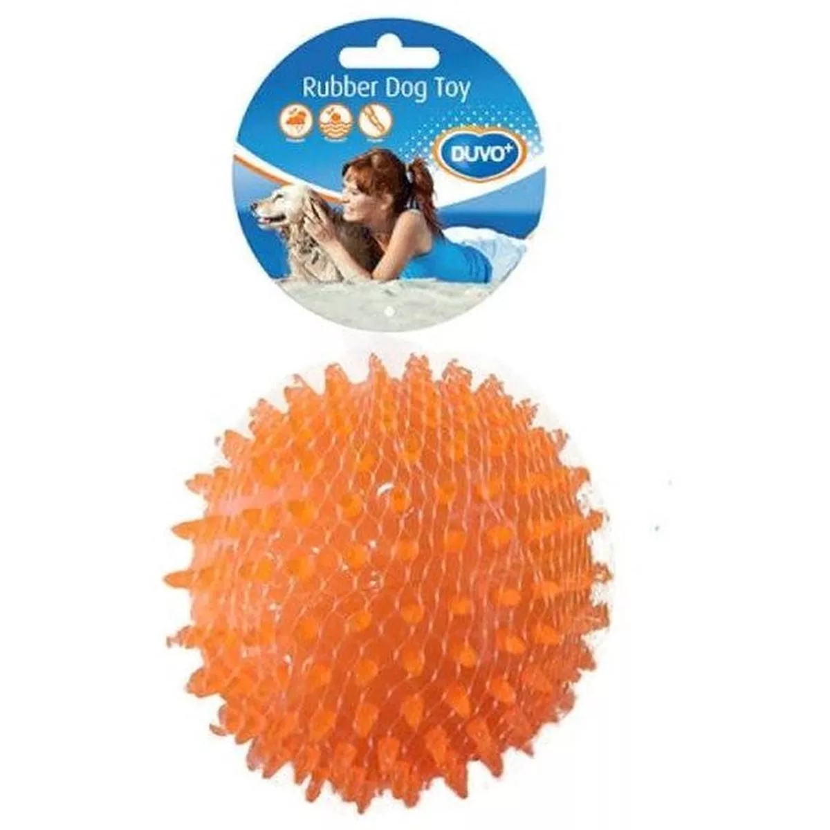 TPR Hedgehog Ball 12cm orange/green