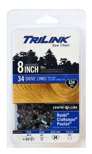 TriLink 8 in. S34 .043 in. Semi Chisel Chainsaw Chain