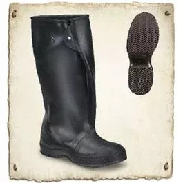 USA Boot 11″ Overshoe Black Poly Boot (M14 W15)