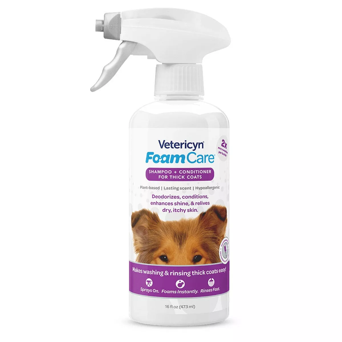 Vetericyn FoamCare Pet Shampoo Thick Coats