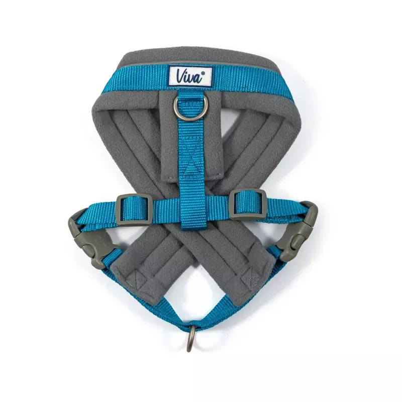Viva Nylon Padded Harness Blue Medium 41-53cm