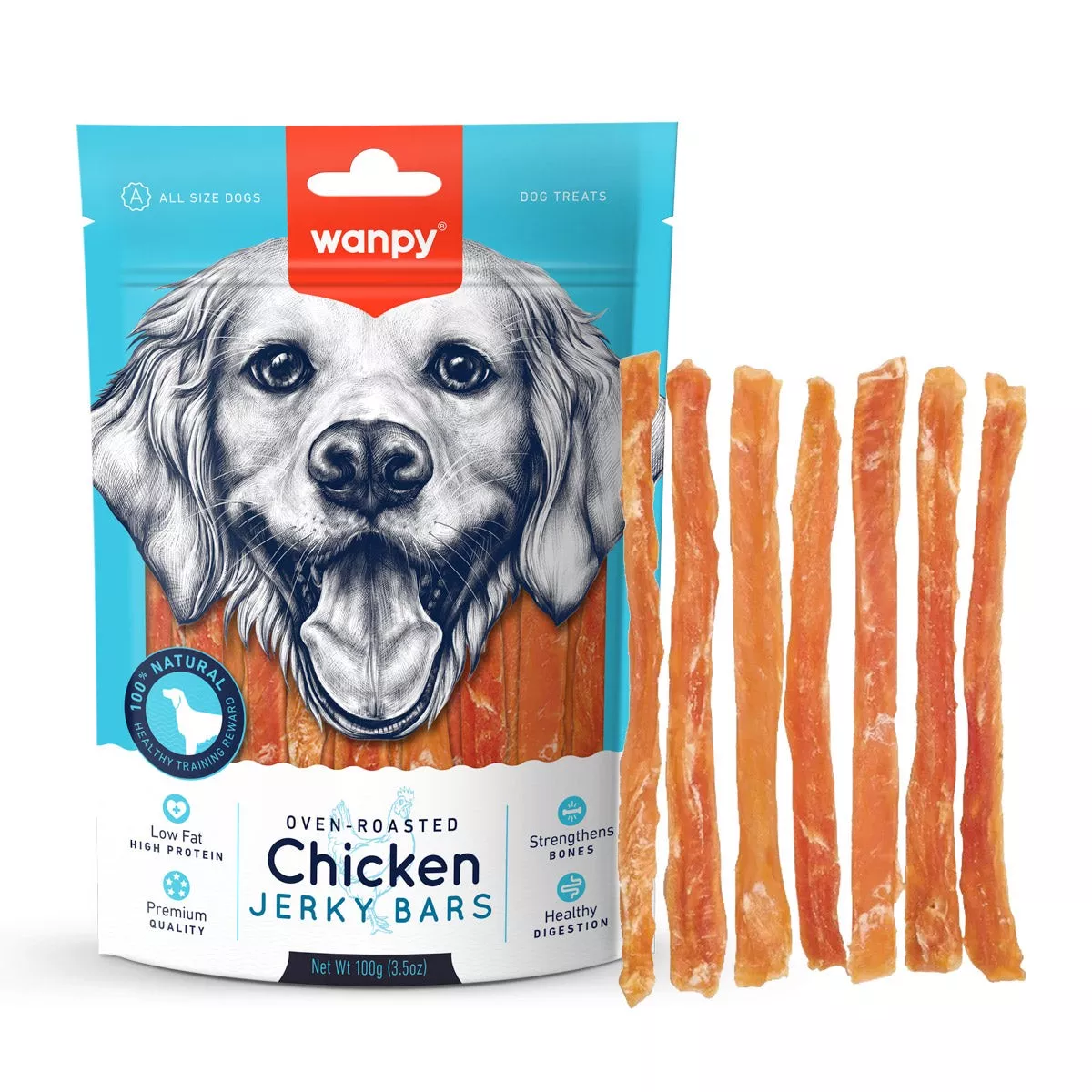 Wanpy Chicken Jerky Bars 100 g