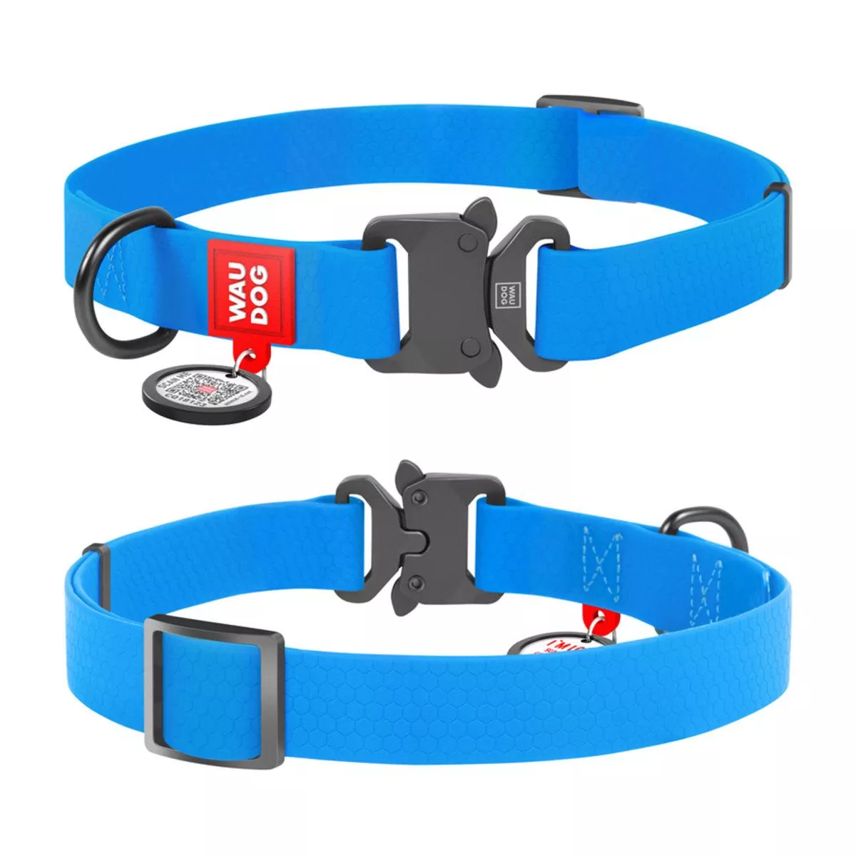 WAUDOG WATERPROOF DOG COLLAR – BLUE