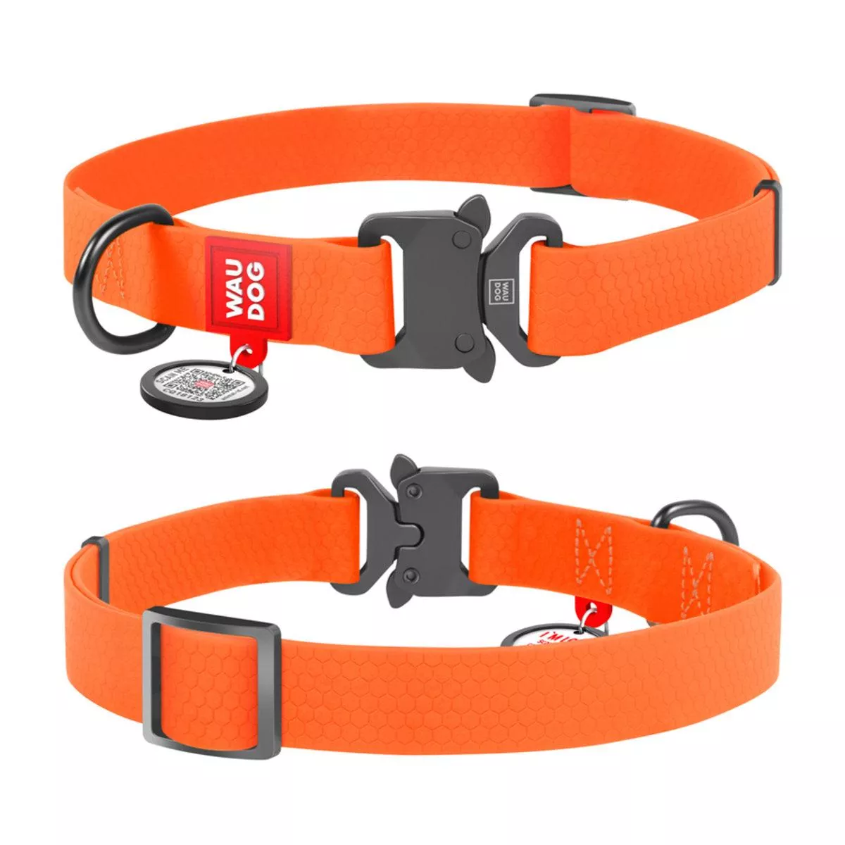 WAUDOG WATERPROOF DOG COLLAR SMALL – ORANGE