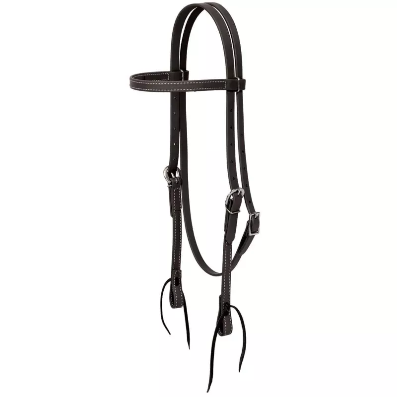 Weaver Brahma Webb Trail Gear Browband Headstall, Regular Black