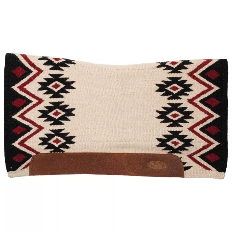 Weaver Flex Contour Wool Blend Felt Saddle Pad, Rio Ivory/Black/Red