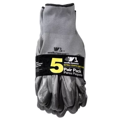Wells Lamont – Mens Nitrile Work Glove – 5 Pack