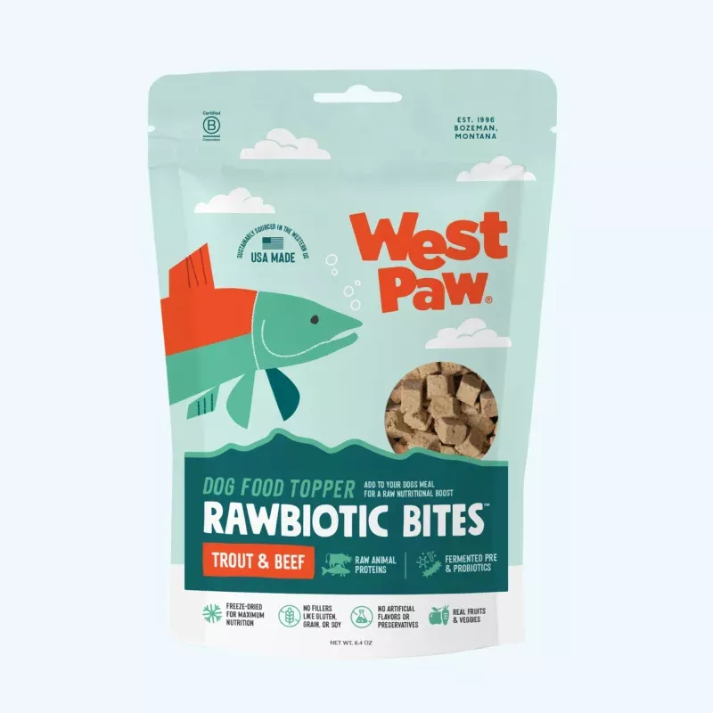 West Paw Trout & Beef Rawbiotic Bites
