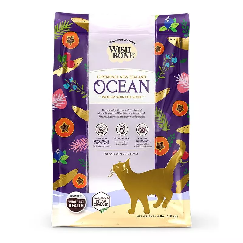 Wishbone Cat Ocean King Salmon Grain Free 4lb