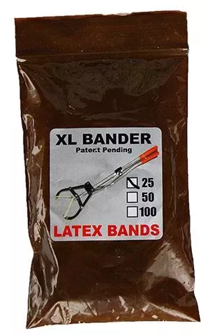 XL Bander, Castrator Bands, 25 Pack