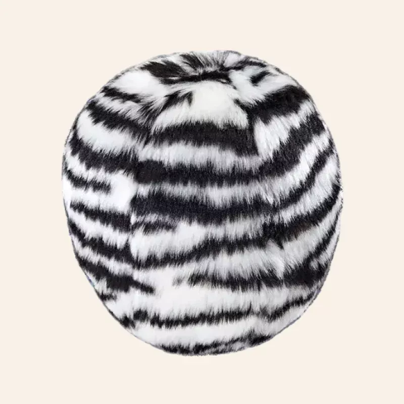 Zebra Ball | Fluff & Tuff Squeakerless Dog Toy