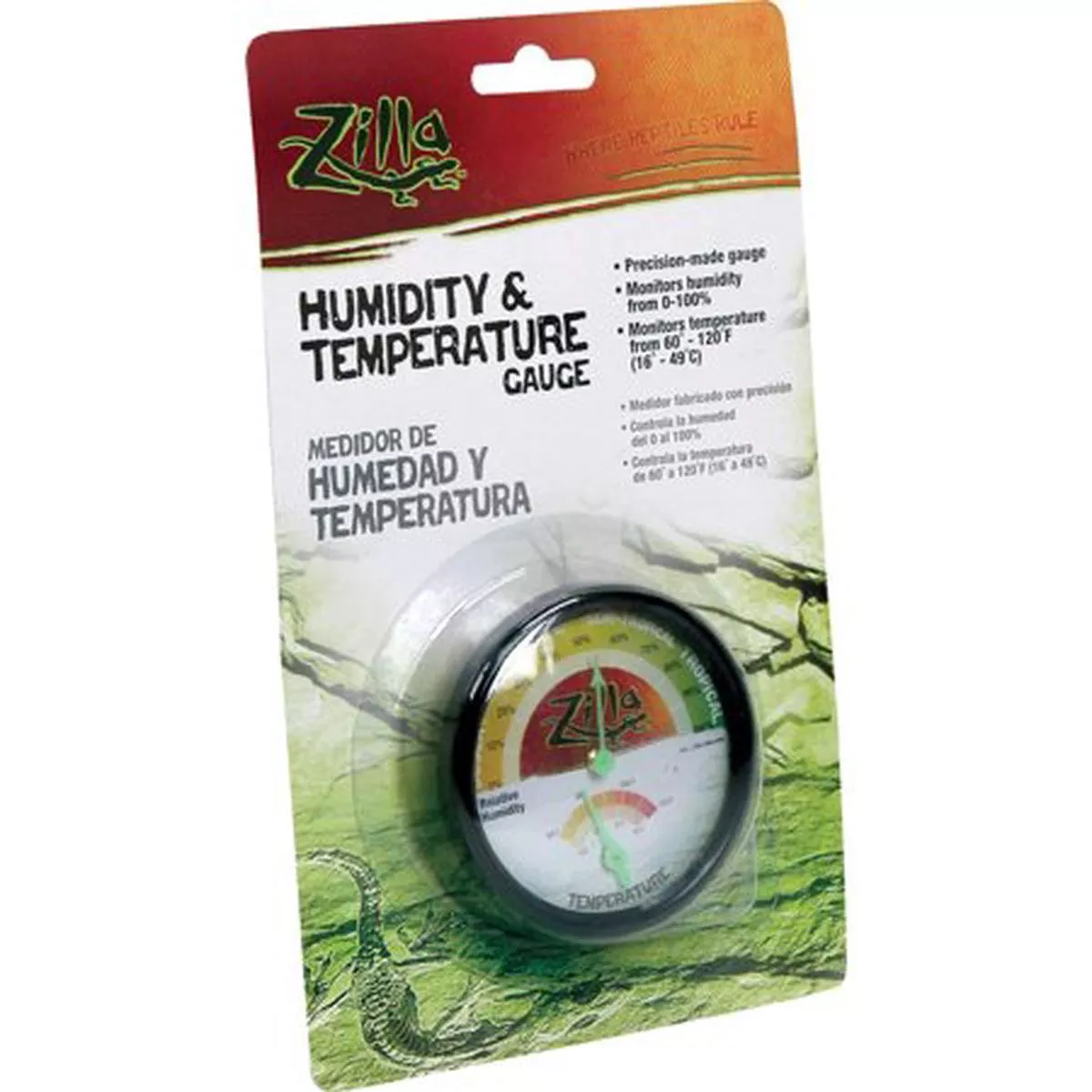 Zilla Humidity and Temperature Dial Gauge