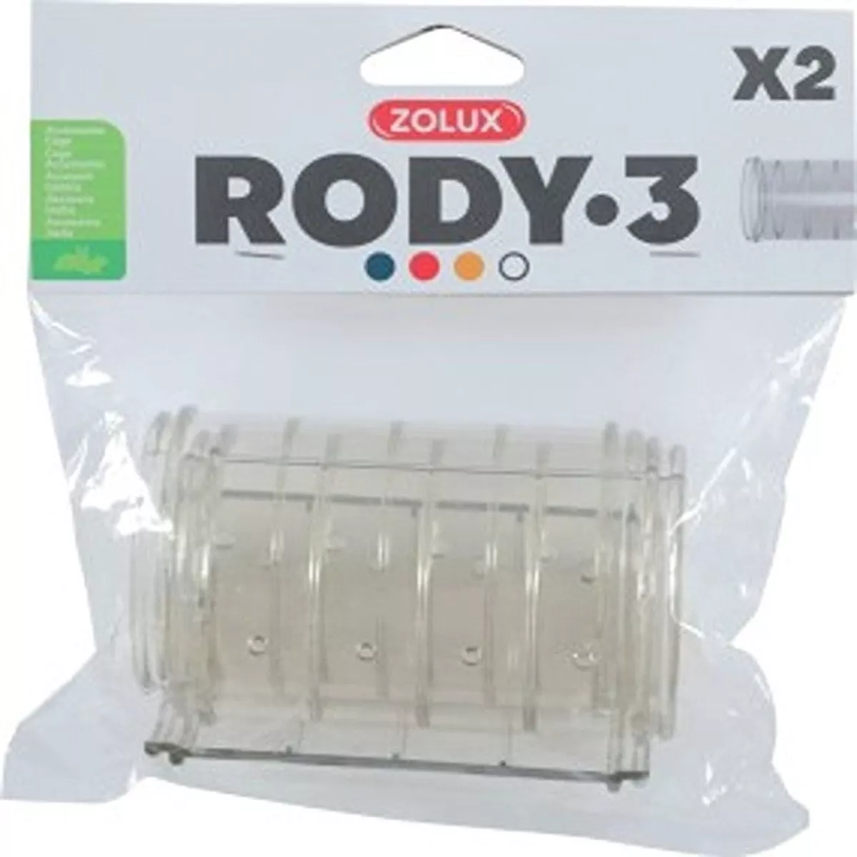 Zolux RODY.3 Straight Tubes 2 Pack