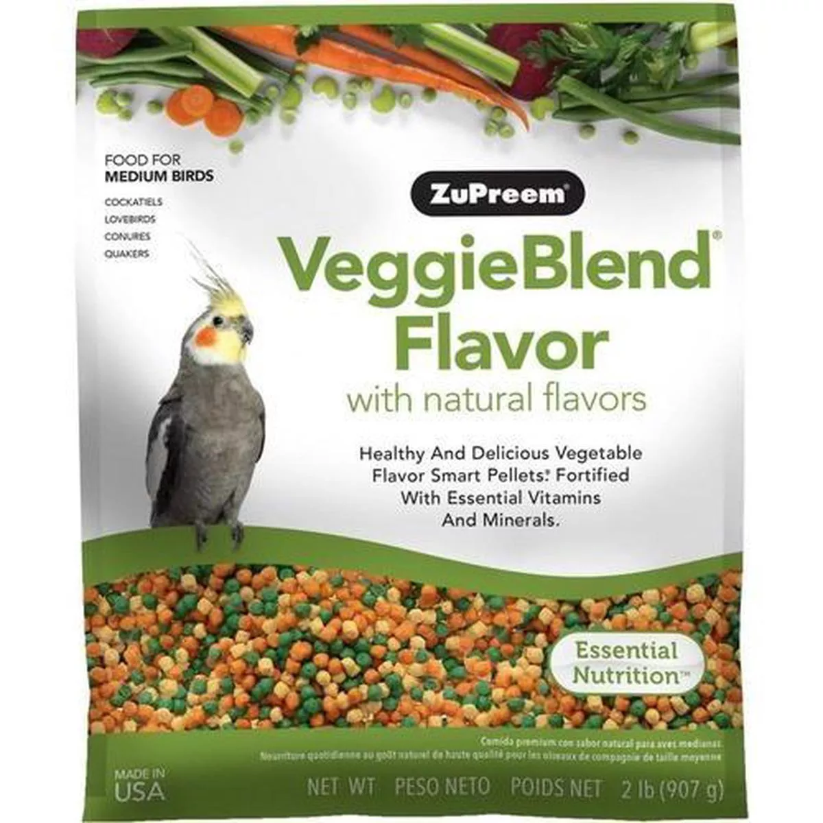 Zupreem VeggieBlend Food for Medium Birds